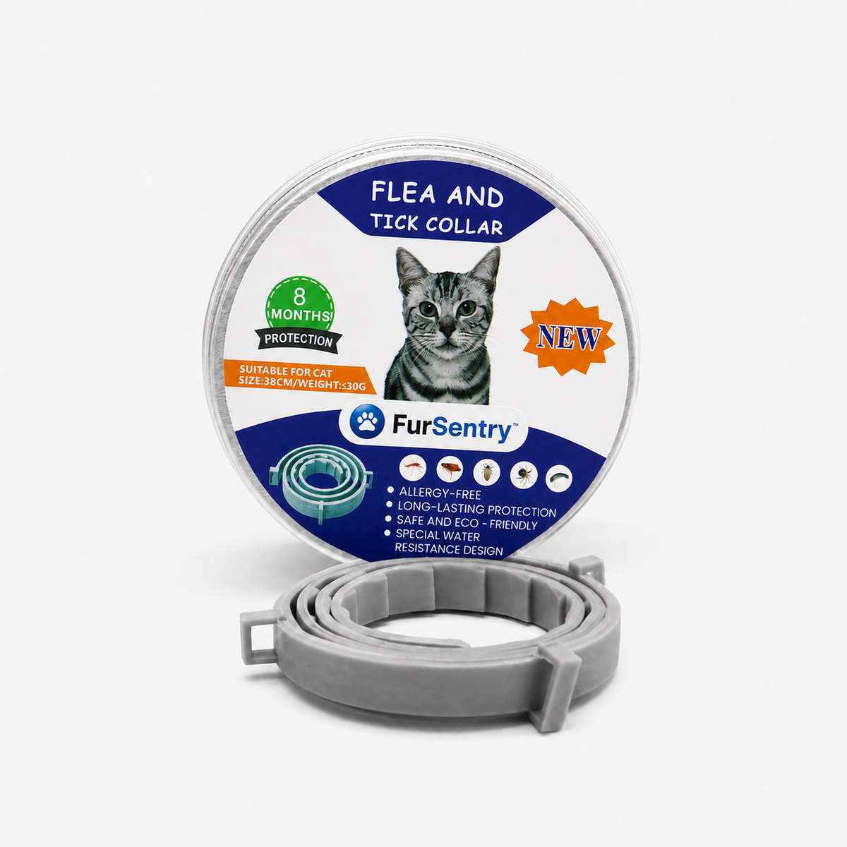 FurSentry™ Cat Collar - 8 Month Protection